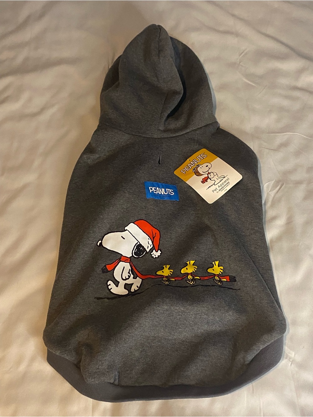 Dogs Pet Apparel Coat Peanuts Snoopy & Woodstock Pet Hoodie Size L